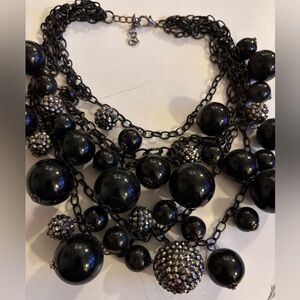 Black Beaded Necklace